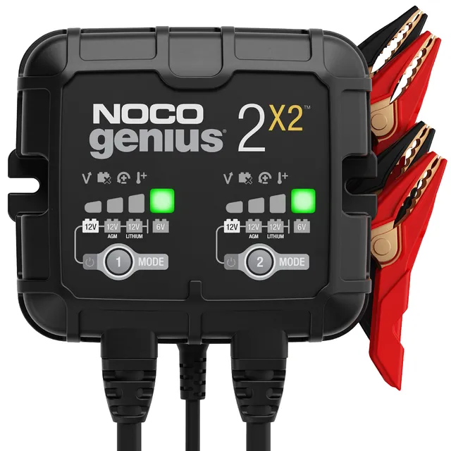 noco-genius2x2-chargeur-de-batterie-double-banc-4a-6v-12v-2-2a-avec-maintien-aut image 1