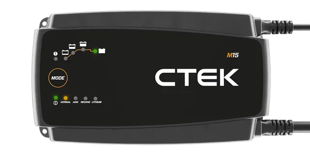 ctek-m15-chargeur-de-batterie-marine-12v-15a-tanche-ip44-avec-mode-lifepo4-et-il image 1