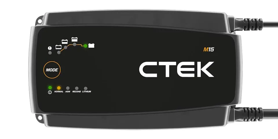 ctek-m15-chargeur-de-batterie-marine-12v-15a-tanche-ip44-avec-mode-lifepo4-et-il image 1