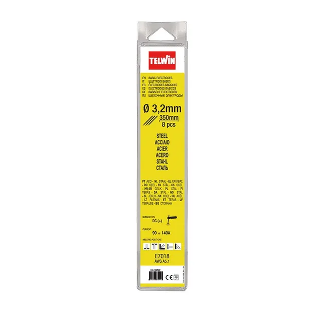 telwin-lectrodes-basiques-e7018-pour-soudage-3-2-mm-8-pi-ces-350-mm image 1