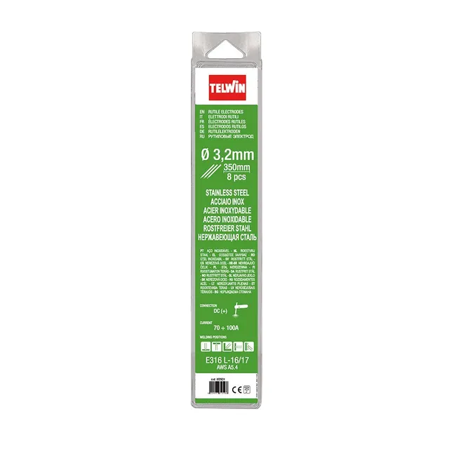 telwin-802624-lectrodes-inox-e316l-16-3-2-mm-x-350-mm-pack-de-8-pour-soudage-dc- image 1