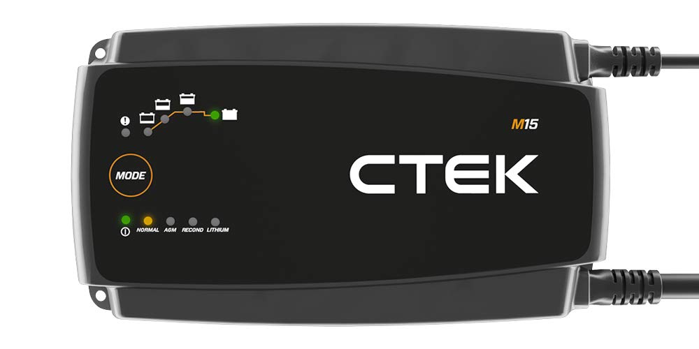 ctek-m15-chargeur-de-batterie-marine-12v-15a-tanche-ip44-avec-mode-lifepo4-et-il image 1