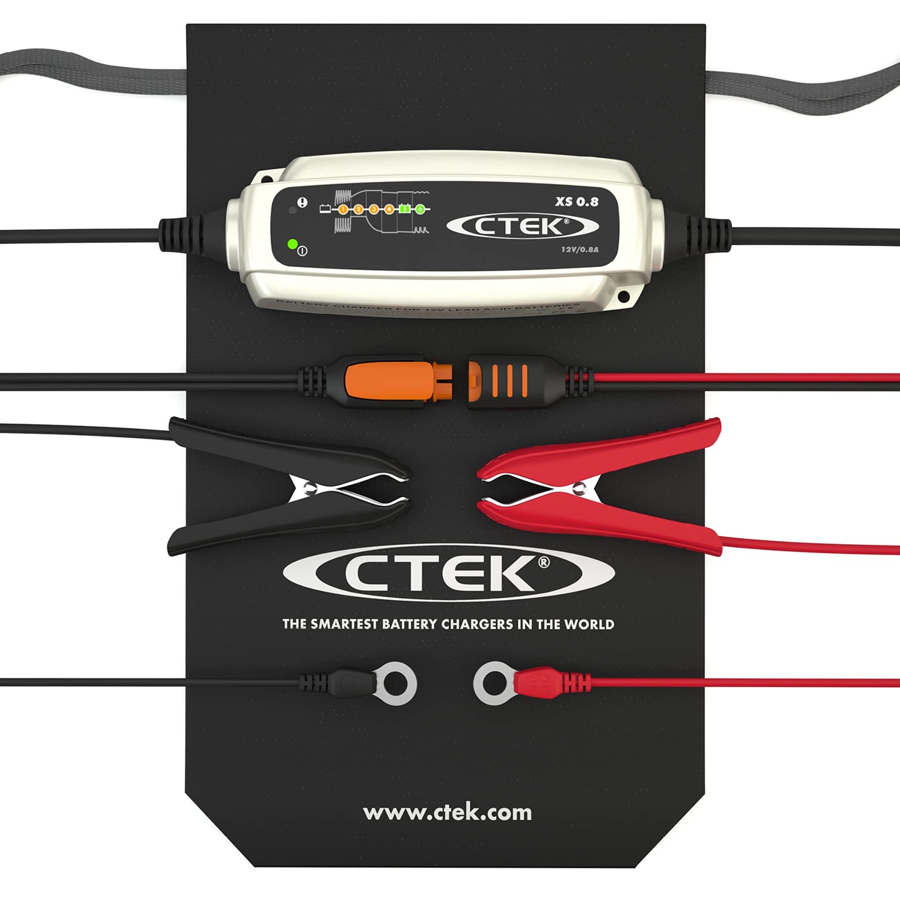 ctek-xs-0-8-chargeur-de-batterie-intelligent-12v-0-8a-avec-d-sulfatation-et-main image 2