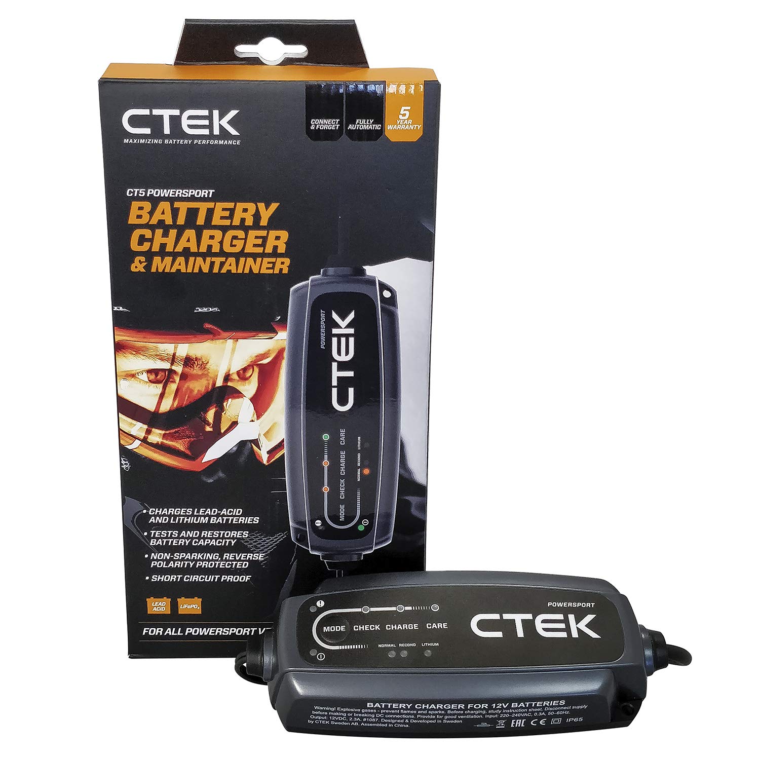 ctek-ct5-powersport-chargeur-de-batterie-12-v-2-3-a-pour-moto-scooter-quad-et-je image 3