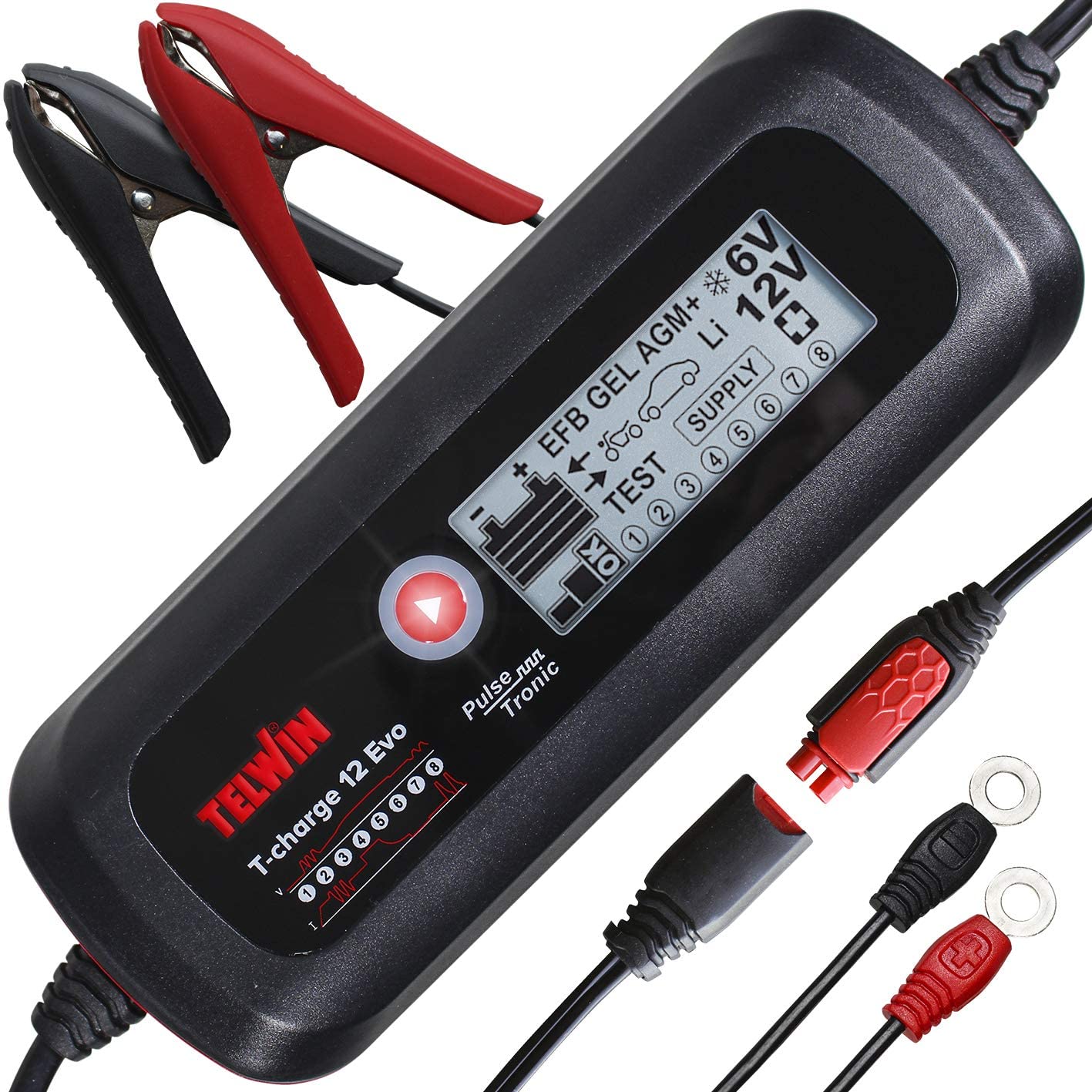 telwin-t-charge-12-2-evo-chargeur-de-batterie-mainteneur-et-testeur-6v-12v-avec- image 1