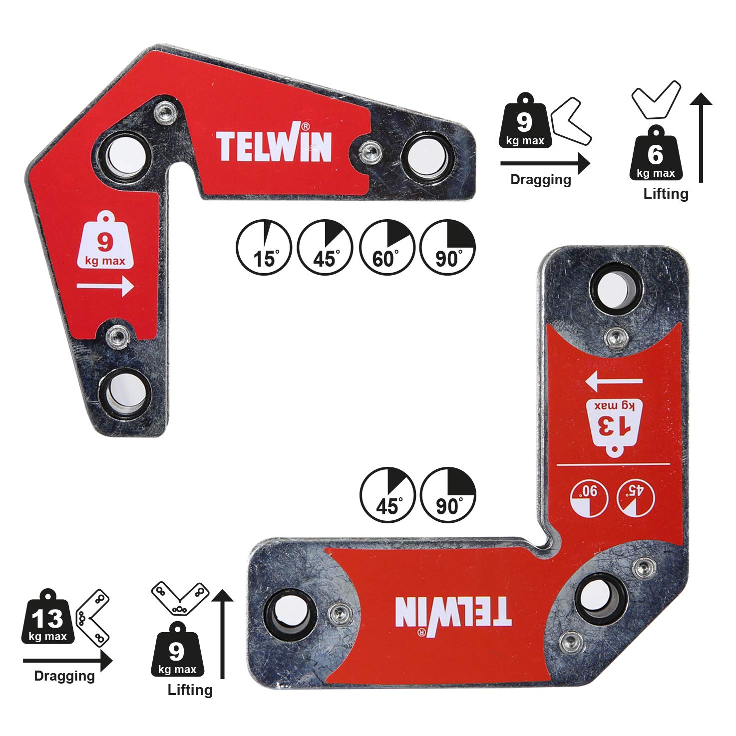 telwin-804131-kit-de-2-supports-magn-tiques-de-soudage-9-13-kg-avec-angles-15-45 image 1