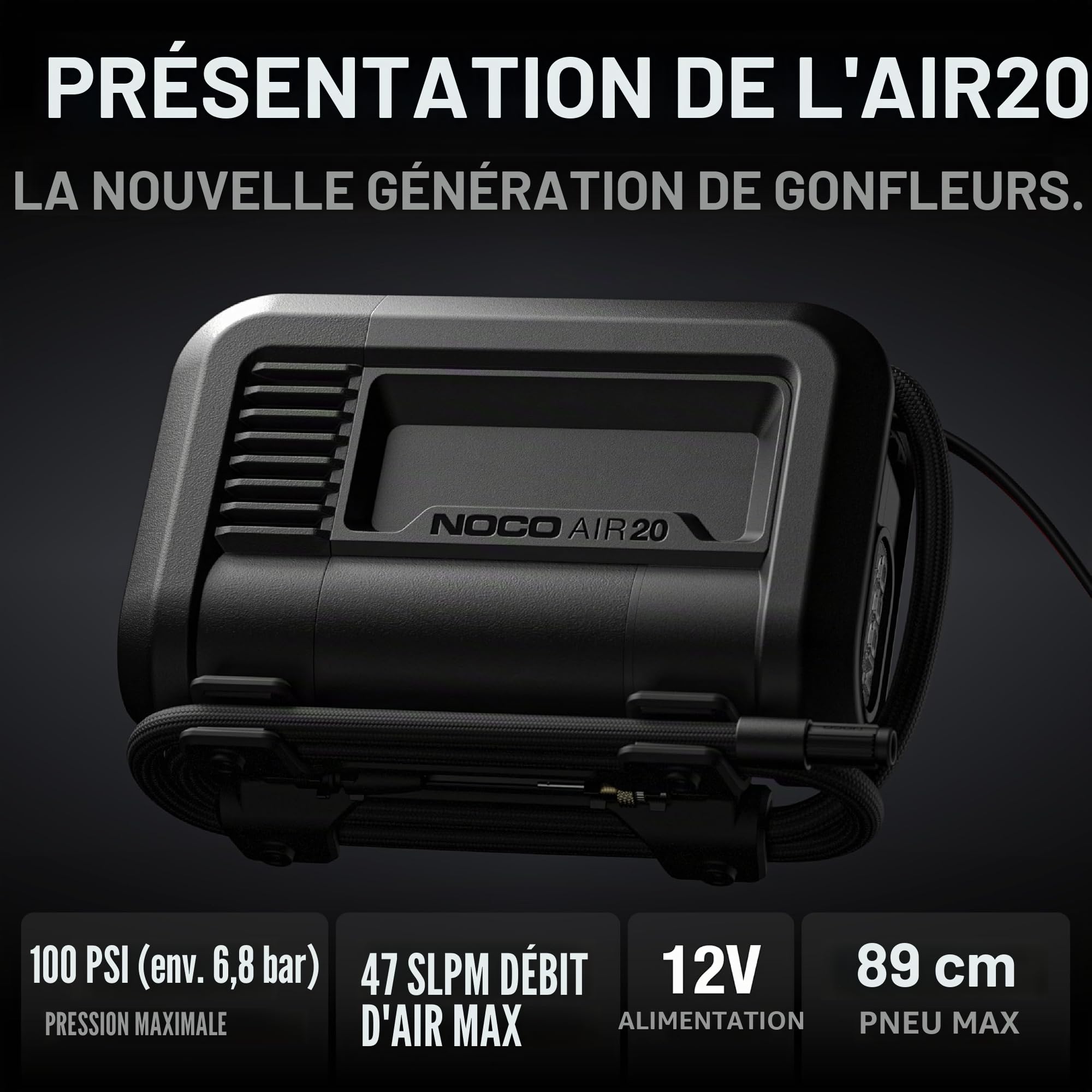 noco-air20-gonfleur-de-pneu-portable-12v-20a-avec-manom-tre-num-rique-arr-t-auto image 2