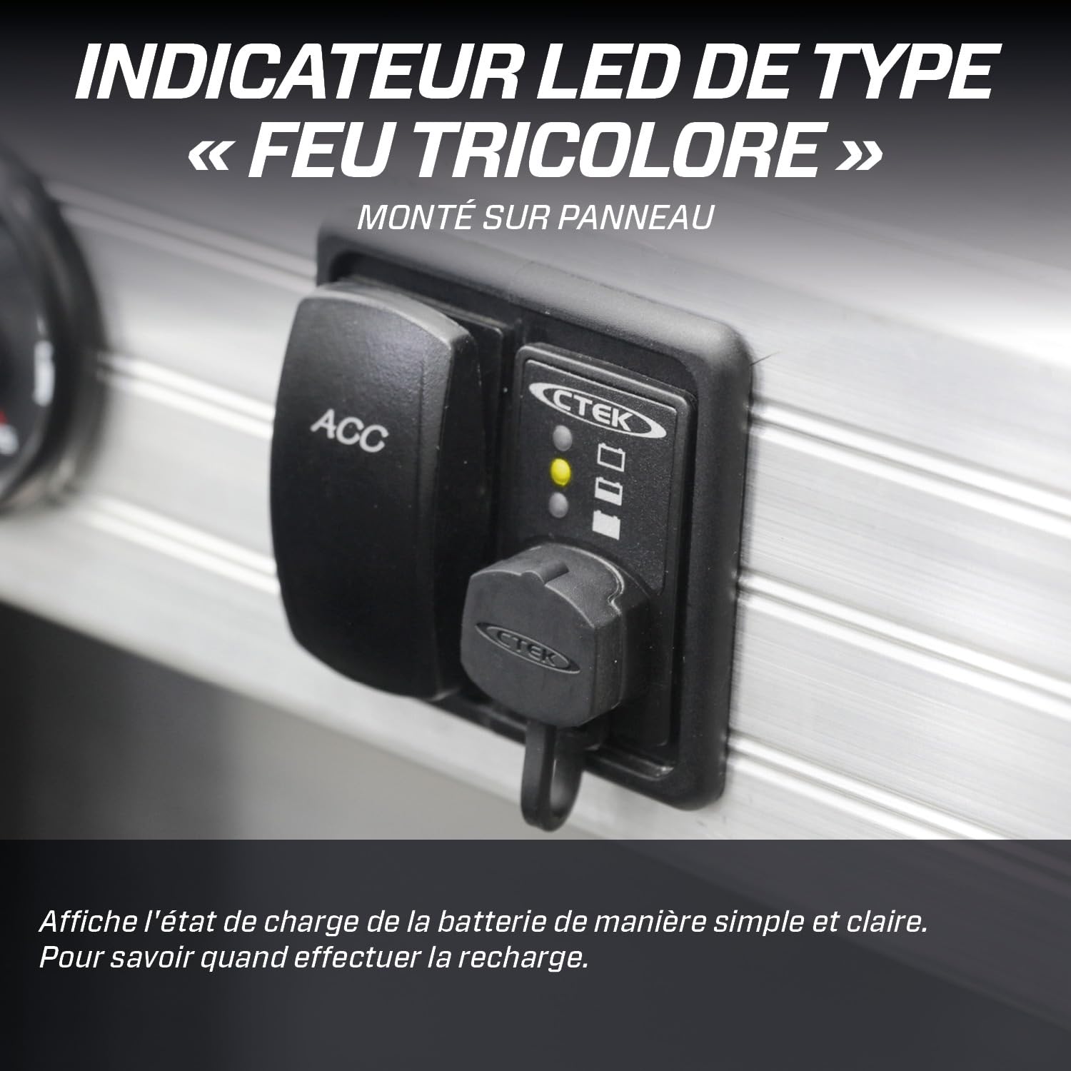 ctek-indicator-panel-1-5m-indicateur-led-de-charge-batterie-12v-mont-sur-panneau image 3