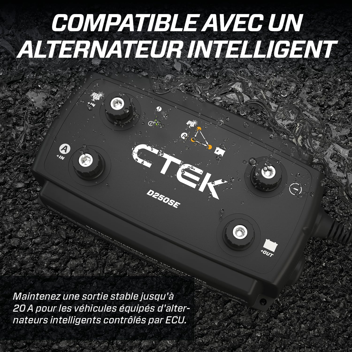 ctek-d250se-chargeur-de-batterie-embarqu-12v-20a-avec-r-gulateur-solaire-mppt-po image 3