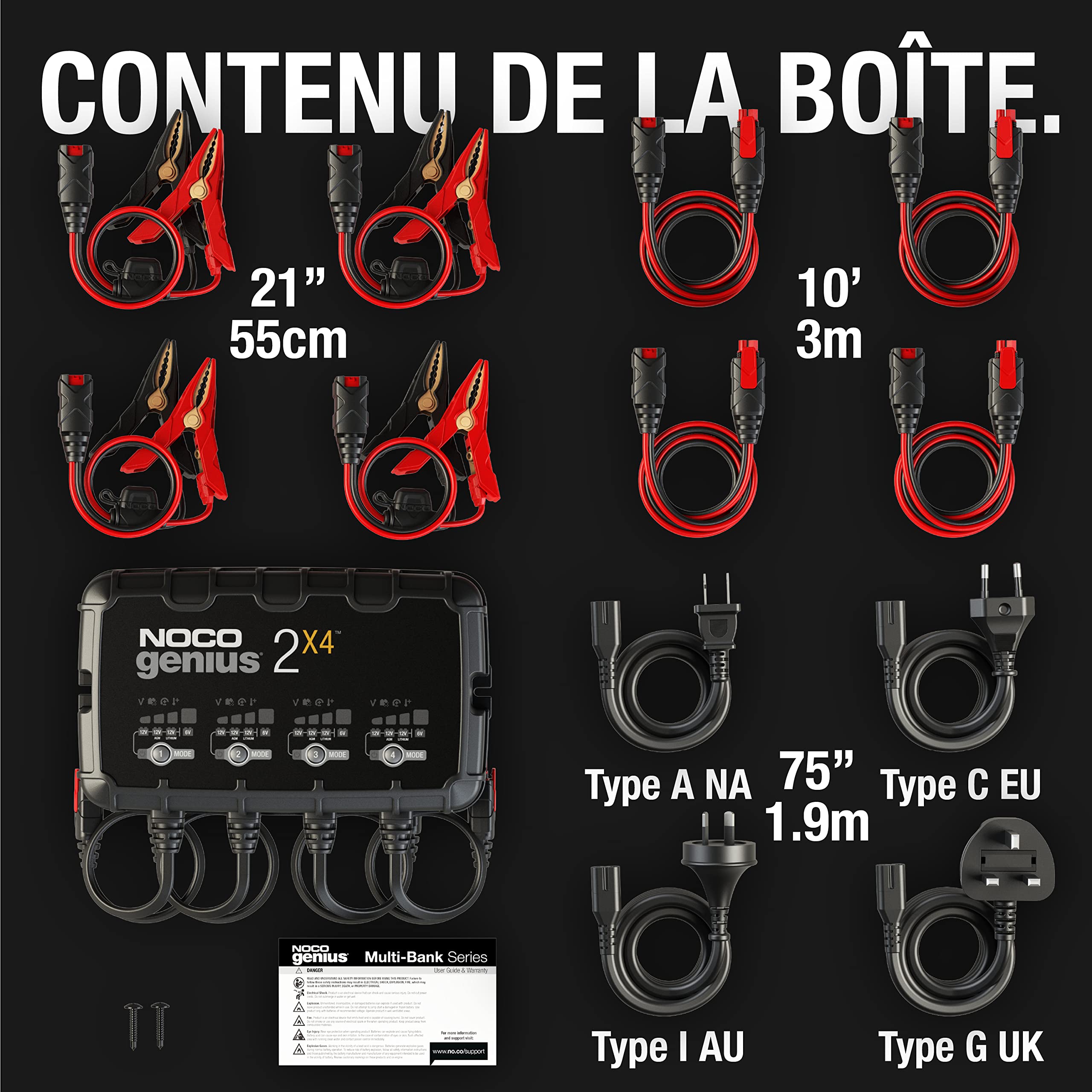 noco-genius-genius2x4-chargeur-de-batterie-intelligent-4-bancs-8a-6v-12v-maintie image 7