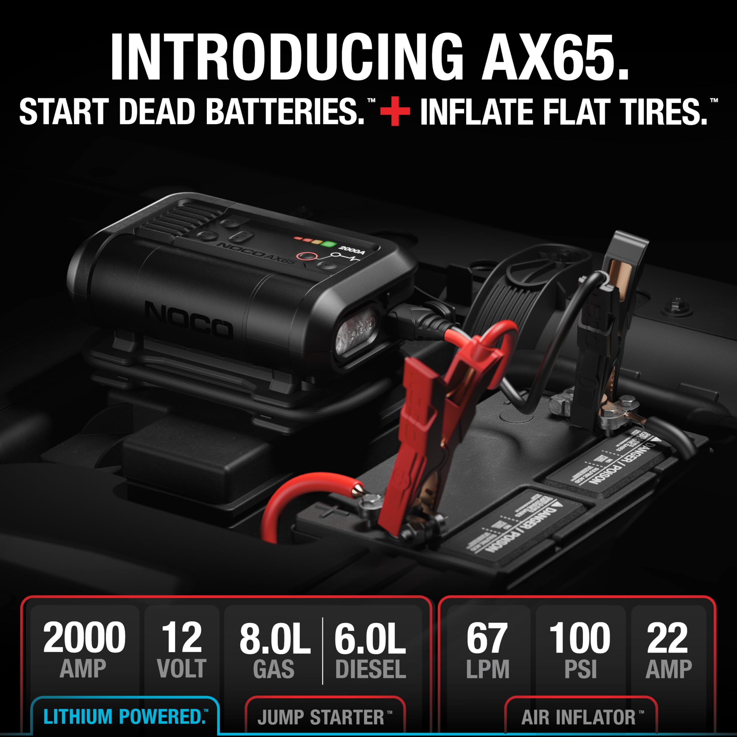 noco-boost-air-ax65-booster-de-batterie-lithium-2000a-tout-en-un-avec-compresseu image 2