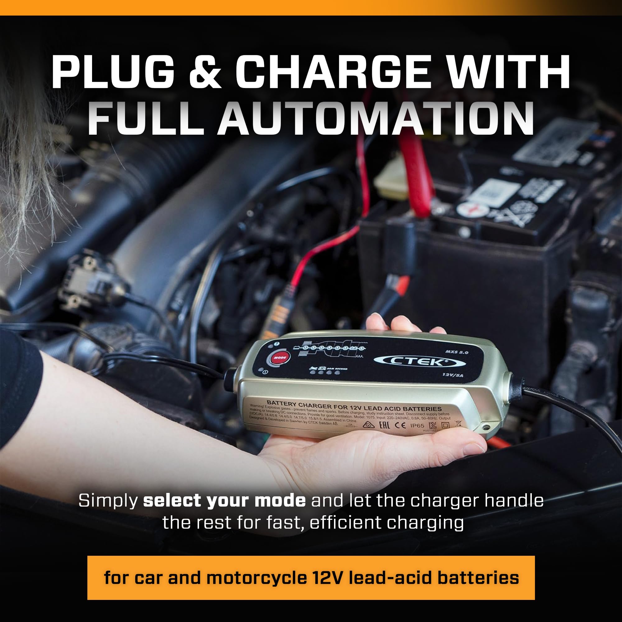 ctek-mxs-5-0-chargeur-de-batterie-intelligent-12v-5a-avec-compensation-de-temp-r image 2