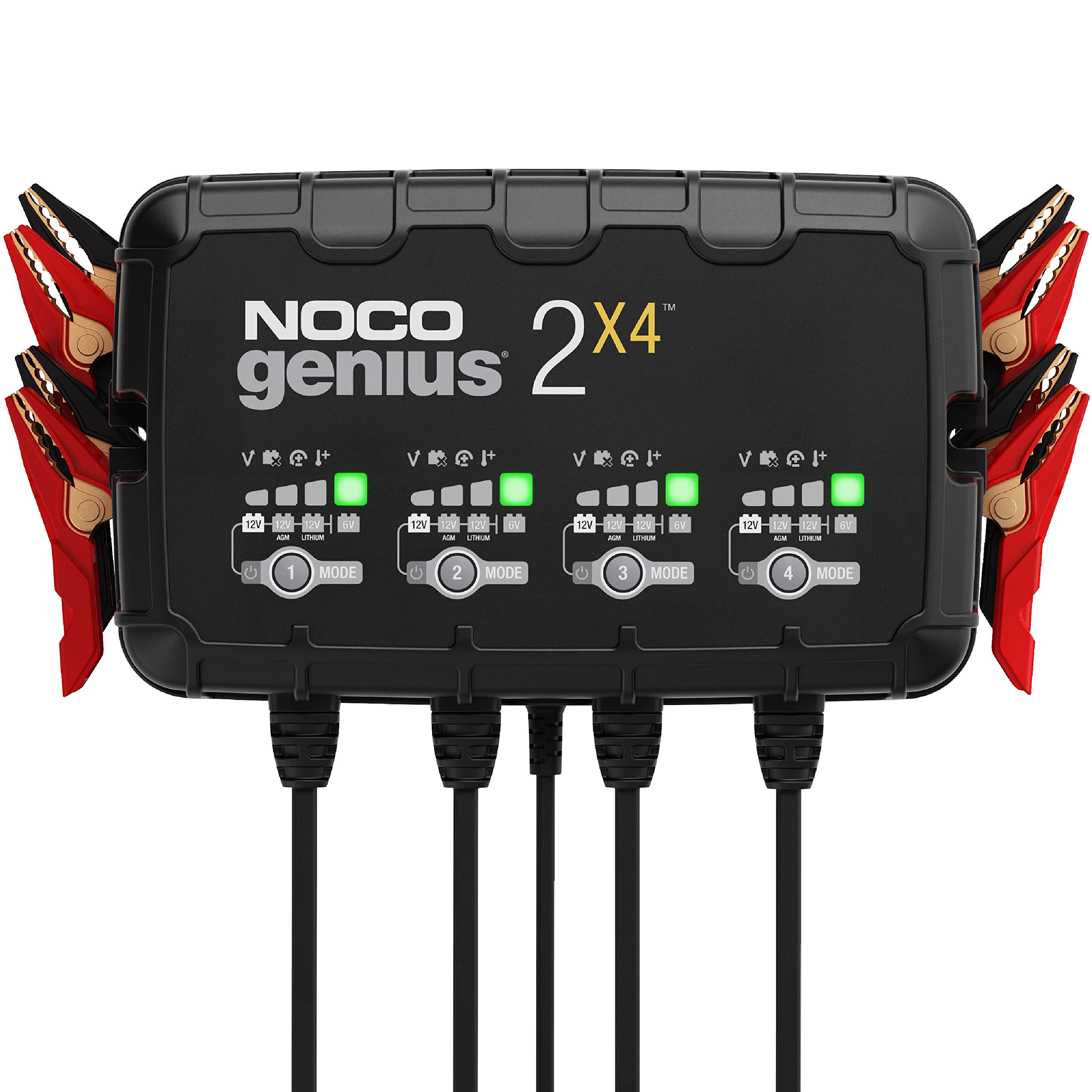 noco-genius-genius2x4-chargeur-de-batterie-intelligent-4-bancs-8a-6v-12v-maintie image 1