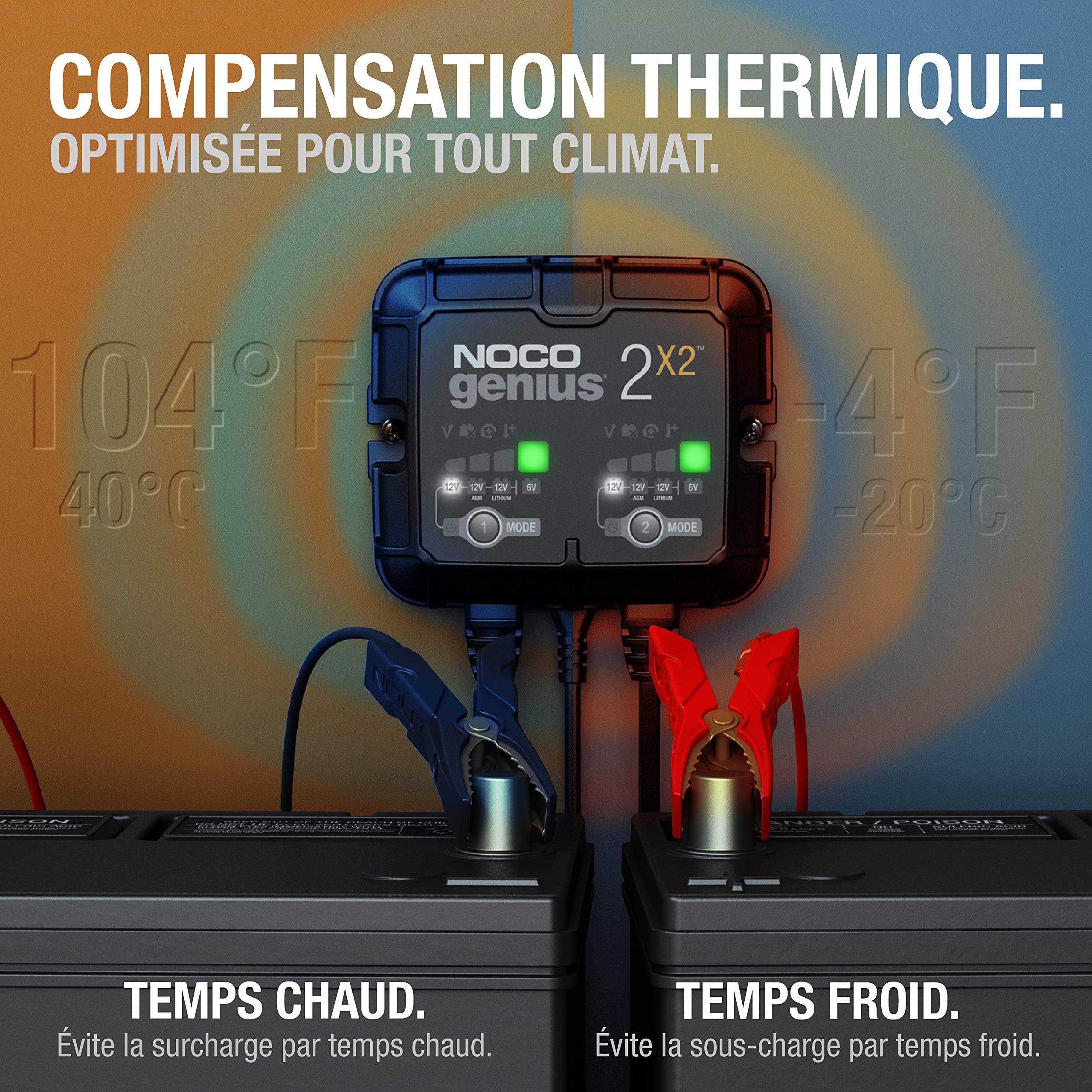 noco-genius2x2-chargeur-de-batterie-double-banc-4a-6v-12v-2-2a-avec-maintien-aut image 3