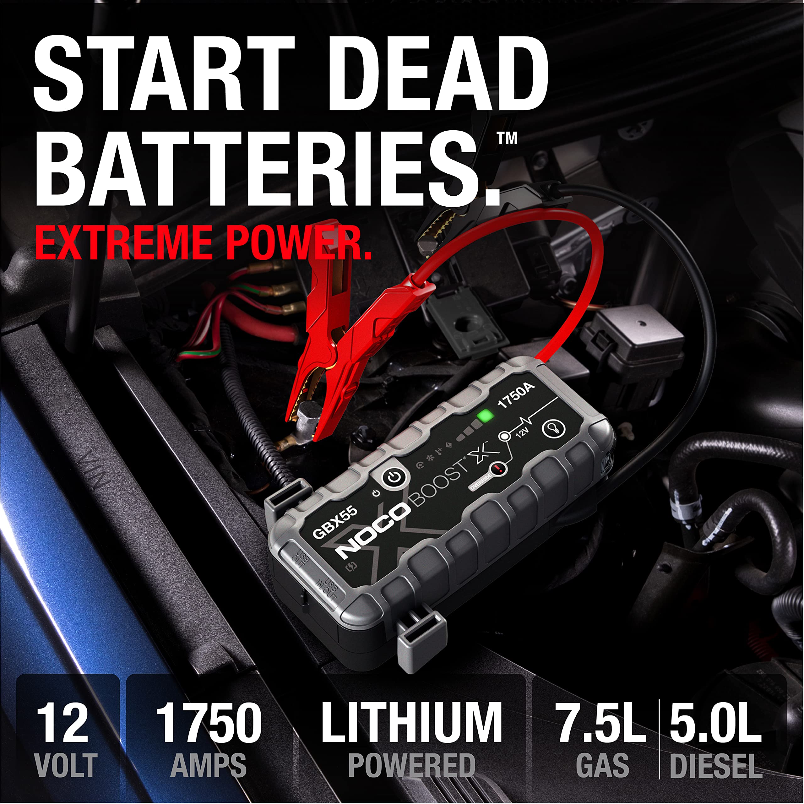 noco-boost-x-gbx55-booster-de-batterie-lithium-ultrasafe-1750a-12v-avec-powerban image 2